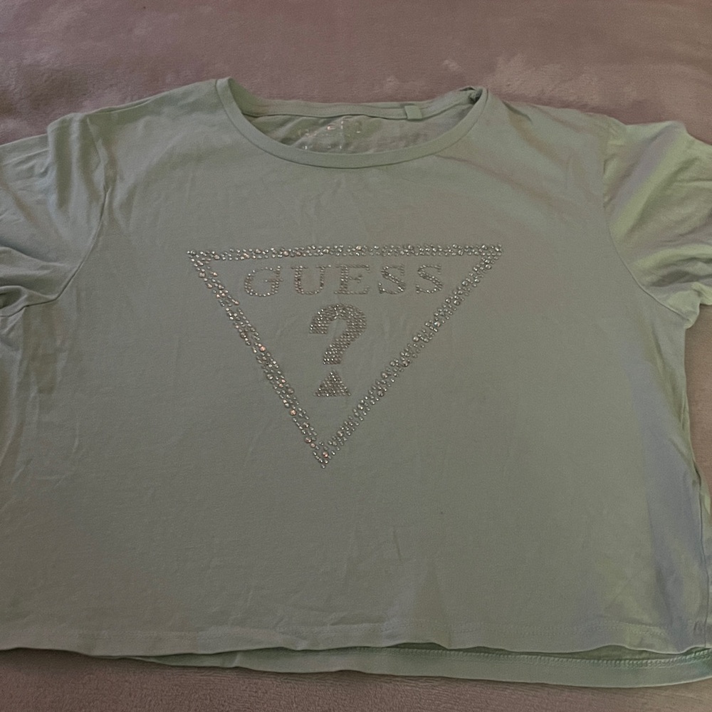 GUESS Light Green Short Sleeve Tee
